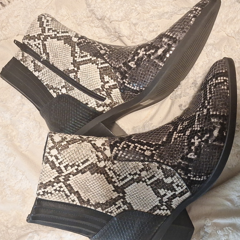 Snakeskin Ankle Boots
